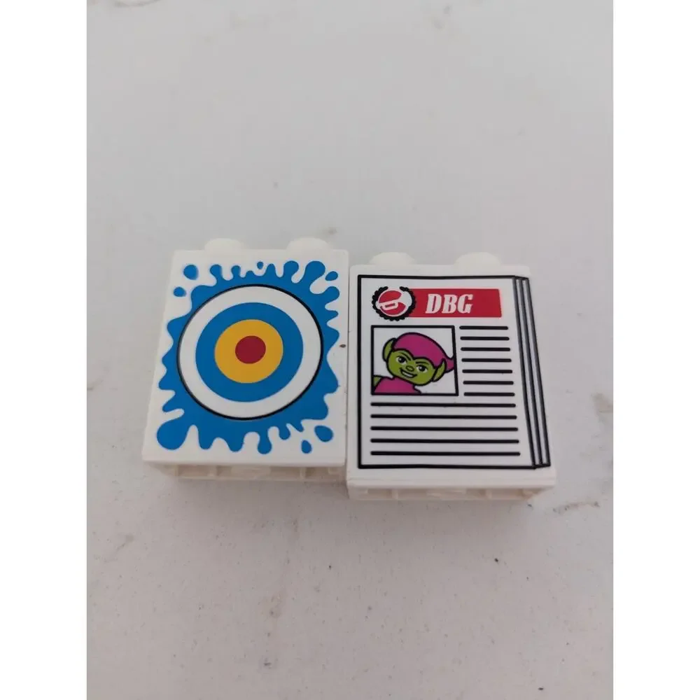 Lego Duplo Blocks In Box~ 54 Miscellaneous Pieces Including Figurine~Building